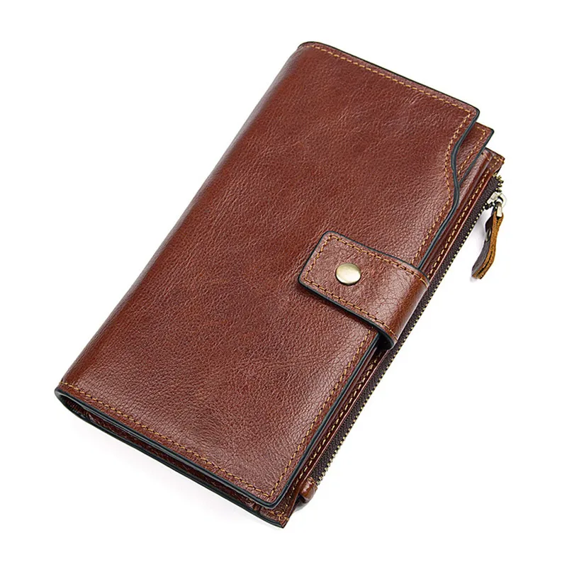 Lachiour Fashion Genuine Leather Men Wallet Male Long Design Leather Clutch Purse Functional Trifold Cellphone Men's Bag Wallet
Lachiour Fashion Genuine Leather Men Wallet Male Long Design Leather Clutch Purse Functional Trifold Cellphone Men's Bag Wallet
