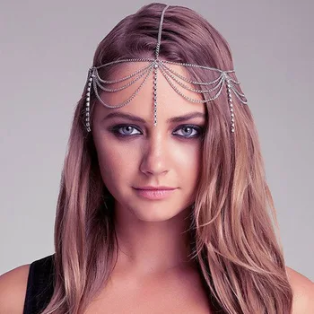 Wholesale Women Silver Gold Color Long Tassel Rhinestone Head Chains Hair Accessories Layered Harness Body Jewelry Headdress
Wholesale Women Silver Gold Color Long Tassel Rhinestone Head Chains Hair Accessories Layered Harness Body Jewelry Headdress