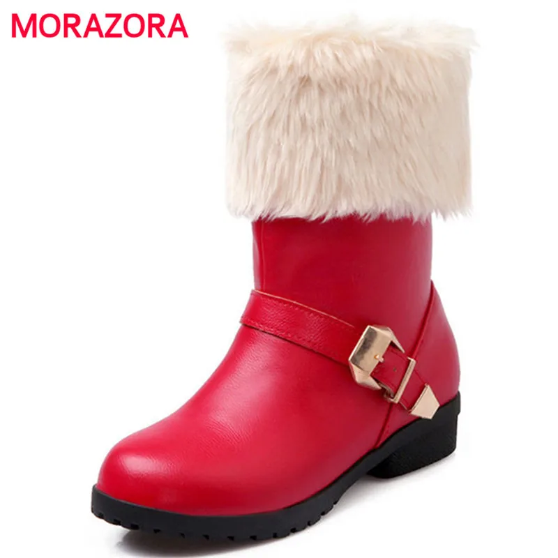 MORAZORA 2018 new round toe square heel snow boots autumn winter med heel platform women boots comfortable short plush boots
MORAZORA 2018 new round toe square heel snow boots autumn winter med heel platform women boots comfortable short plush boots
