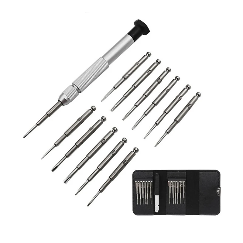 12 in 1 Eyeglasses Tool Wallet Precision Screwdriver Set Kit Repair Tools Set for Laptop Cell Phone Glasses Watch Hand Tools L2
12 in 1 Eyeglasses Tool Wallet Precision Screwdriver Set Kit Repair Tools Set for Laptop Cell Phone Glasses Watch Hand Tools L2