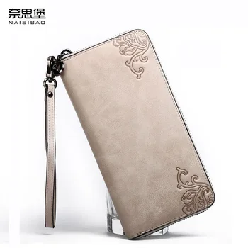 

NAISIBAO New luxury women bags fashion Superior cowhide women wallets genuine leather clutch bag women leather zipper wallet bag