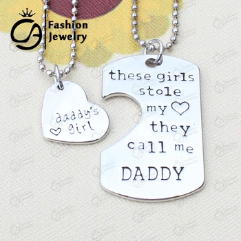 Fashion Jewelry these girls stole my heart,they call me DADDY,daddy' girl Necklace 20set/Lot #LN1211-K
Fashion Jewelry these girls stole my heart,they call me DADDY,daddy' girl Necklace 20set/Lot #LN1211-K