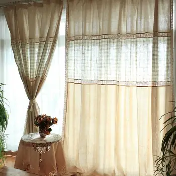 American Country Style Beige Honeycomb Cotton Splice Plaid Cotton&Linen Chochet Living Room Curtain Finished Curtain
American Country Style Beige Honeycomb Cotton Splice Plaid Cotton&Linen Chochet Living Room Curtain Finished Curtain