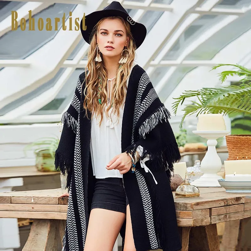 Bohoartist 2018 Women Cape Autumn Black Casual Stripe Patchwork Tassel Fashion Clothing New Ladies Elegant Bohemia Scarf Capes
Bohoartist 2018 Women Cape Autumn Black Casual Stripe Patchwork Tassel Fashion Clothing New Ladies Elegant Bohemia Scarf Capes
