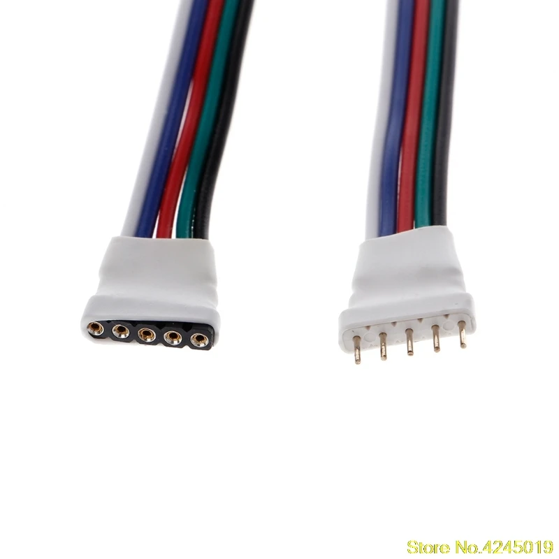 New High quality 1 Pair 5 Pin Male Female Connector Extension Wire Cable For RGBW Led Strip Light
New High quality 1 Pair 5 Pin Male Female Connector Extension Wire Cable For RGBW Led Strip Light