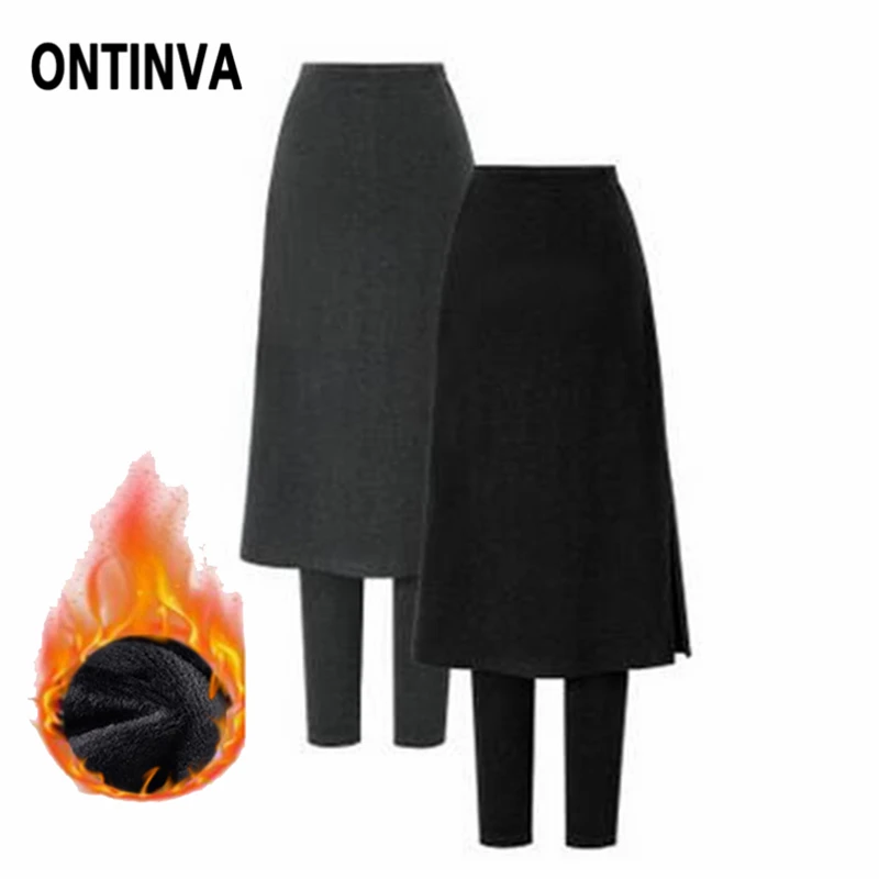 Warm Leggings Women Plus Size 5XL 2019 Autunm Winter Thick Pants with Fleece Velvet Fake Two Pieces Thermal Leggins Skirt Pants
Warm Leggings Women Plus Size 5XL 2019 Autunm Winter Thick Pants with Fleece Velvet Fake Two Pieces Thermal Leggins Skirt Pants