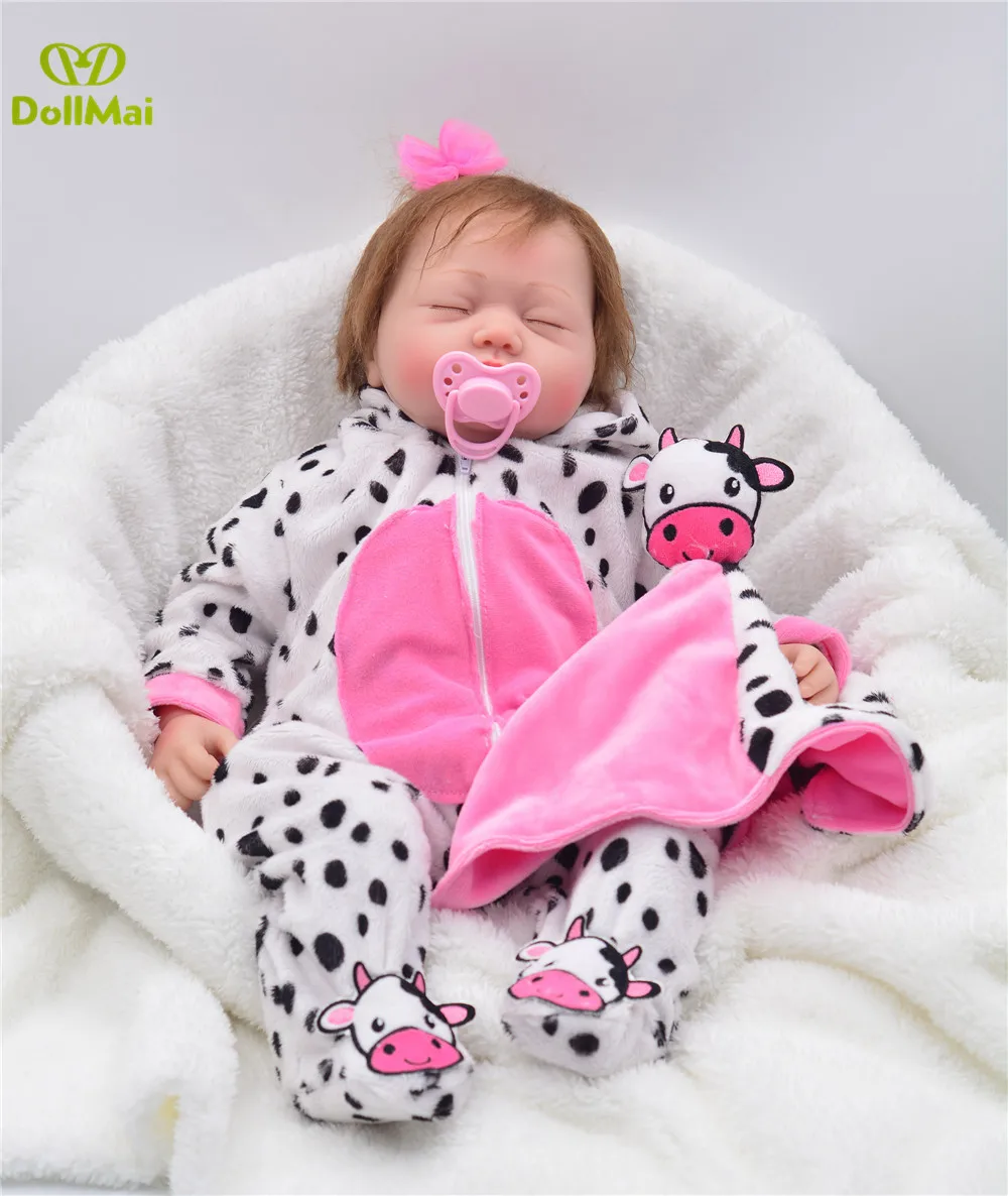 Real baby sleeping silicone dolls toys 22inch 55cm Bebes reborn realista bonecas fashion child gift toy dolls reborn
Real baby sleeping silicone dolls toys 22inch 55cm Bebes reborn realista bonecas fashion child gift toy dolls reborn
