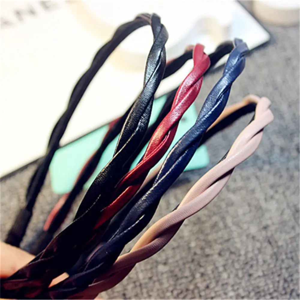 Fashion Women Girls PU Braided Hairbands 1cm Thin Twist Headbands Hair Accessories Handmade Leather Headwrap Hair Holders
Fashion Women Girls PU Braided Hairbands 1cm Thin Twist Headbands Hair Accessories Handmade Leather Headwrap Hair Holders