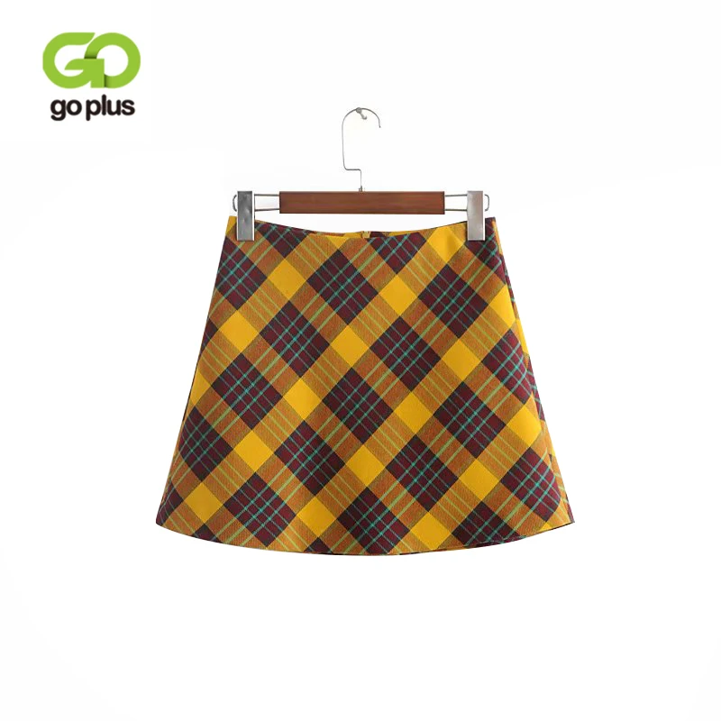 GOPLUS 2019 Streetwear Fashion Sexy Autumn Winter Yellow High Waist Plaid Skirt Womens A-line Skirts Bodycon Mini Short Skirt
GOPLUS 2019 Streetwear Fashion Sexy Autumn Winter Yellow High Waist Plaid Skirt Womens A-line Skirts Bodycon Mini Short Skirt