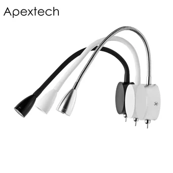 Apextech Wall Mounted LED Reading Lamp 1W Aluminum Bedside Light Beam Angle Free Flexible With Power Switch Built-in AC85-265V
Apextech Wall Mounted LED Reading Lamp 1W Aluminum Bedside Light Beam Angle Free Flexible With Power Switch Built-in AC85-265V