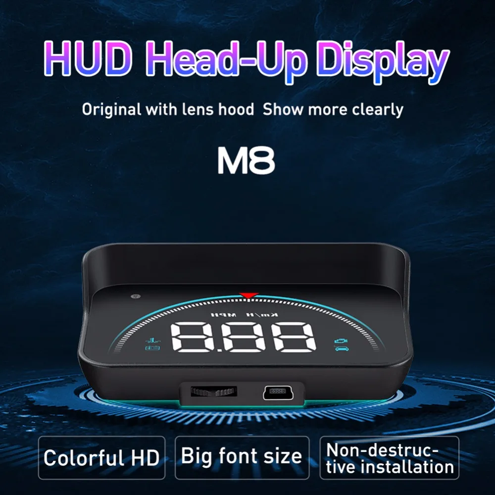 M8 HUD Head Up Display OBD2 II Car-styling Hud Display Overspeed Warning Windshield Projector Alarm System Universal
M8 HUD Head Up Display OBD2 II Car-styling Hud Display Overspeed Warning Windshield Projector Alarm System Universal