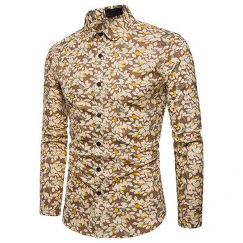 2020 Spring New Brand Men's Flower Shirt Geometric Print Fashion Casual Slim Men Long-sleeved Shirt High Quality Dress Shirts
2020 Spring New Brand Men's Flower Shirt Geometric Print Fashion Casual Slim Men Long-sleeved Shirt High Quality Dress Shirts