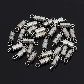 50pcs 3.8x15mm Copper Screw Clasps Rhodium Color Cylinder Connectors Fit DIY Necklace Bracelet Jewelry Findings & Accessories
50pcs 3.8x15mm Copper Screw Clasps Rhodium Color Cylinder Connectors Fit DIY Necklace Bracelet Jewelry Findings & Accessories