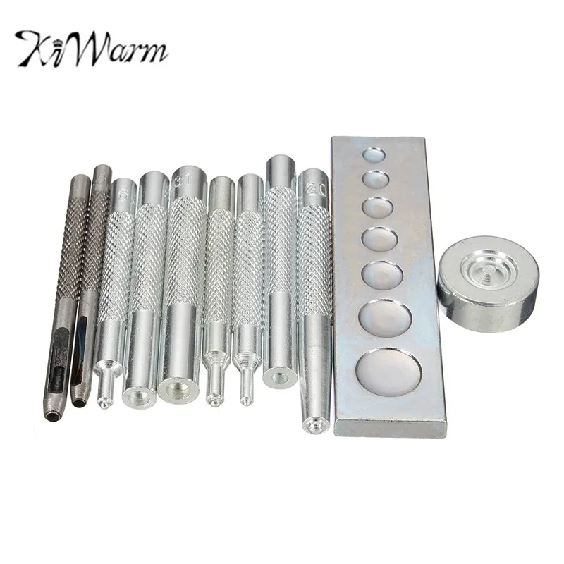 KiWarm 11Pcs/Set Practical DIY Leather Tool Die Punch Hole Snap Rivet Setter Base Kit for Home Handmade Leather Craft DIY Tools
KiWarm 11Pcs/Set Practical DIY Leather Tool Die Punch Hole Snap Rivet Setter Base Kit for Home Handmade Leather Craft DIY Tools