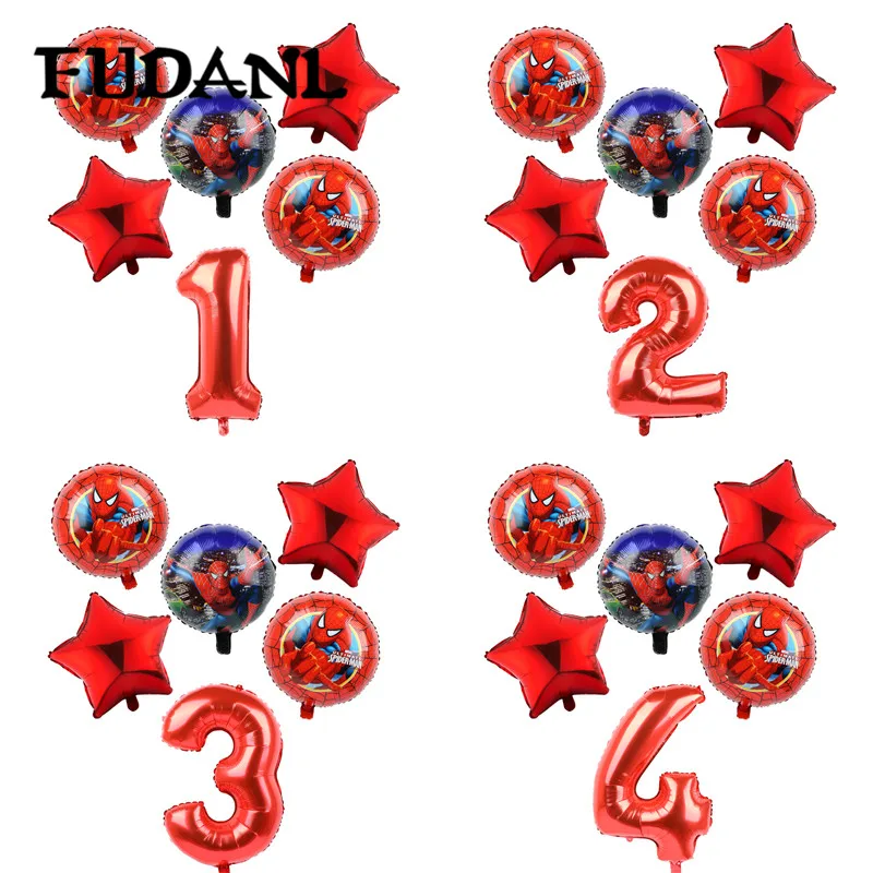 6pcs Spiderman Foil Balloons Avengers hero balloon 30inch Red Number Inflatable Birthday Party Decorations boys Kids Toys gift
6pcs Spiderman Foil Balloons Avengers hero balloon 30inch Red Number Inflatable Birthday Party Decorations boys Kids Toys gift