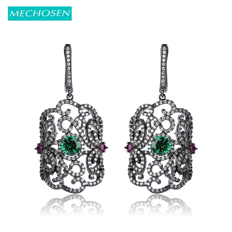 MECHOSEN Luxury Zirconia Drop Earrings For Women Wedding Party Jewelry Black Gun Plated Copper Boucle d'oreille Femme Pendantes
MECHOSEN Luxury Zirconia Drop Earrings For Women Wedding Party Jewelry Black Gun Plated Copper Boucle d'oreille Femme Pendantes