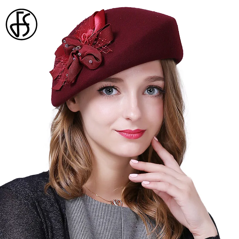 FS Winter Women Hat Flowers Wool Pillbox Hat Wedding Fascinators And Hats For Ladies Elegant Red Black Berets Cap Church Dresses
FS Winter Women Hat Flowers Wool Pillbox Hat Wedding Fascinators And Hats For Ladies Elegant Red Black Berets Cap Church Dresses