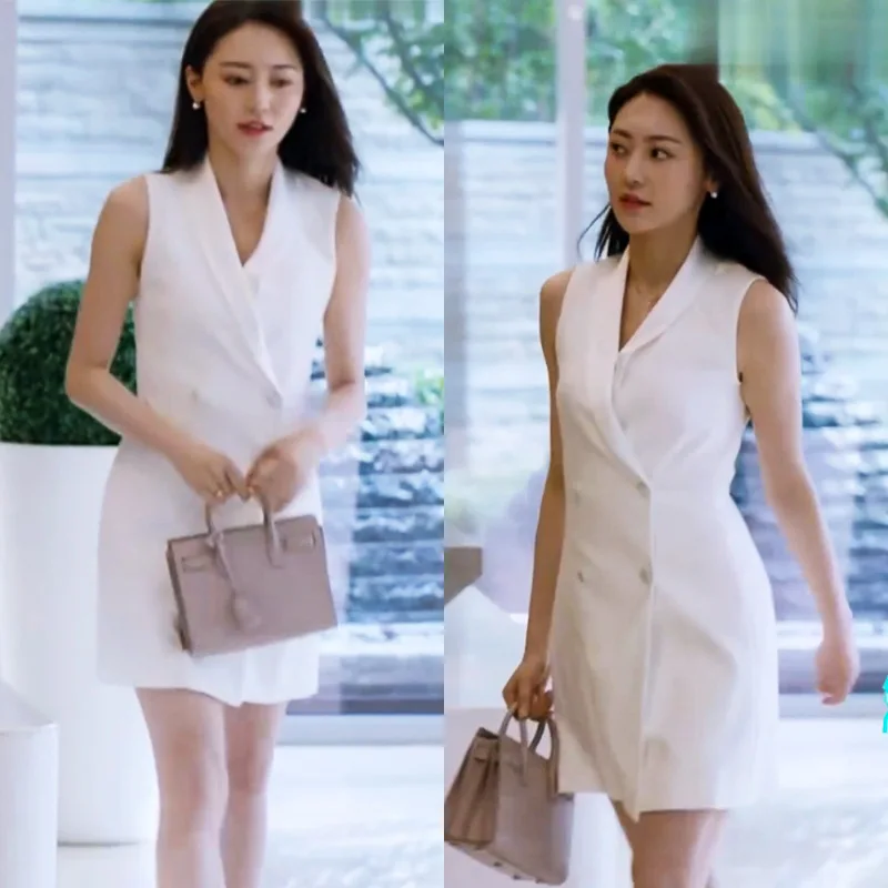 Your High Honey Huang Mengying 2019 Summer Body Repair Korean Version Sleeveless Short Fashion Dress Button A-Line Dress Women
Your High Honey Huang Mengying 2019 Summer Body Repair Korean Version Sleeveless Short Fashion Dress Button A-Line Dress Women