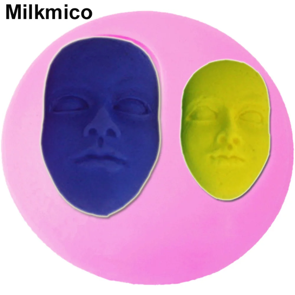 milkmico m111 human face mask shaped silicone molds fondant cake decoration sugar craft tools baking tools - Premium Halloween Masks milkmico m111 human face mask shaped silicone molds fondant cake decoration sugar craft tools baking tools - Premium Halloween Masks