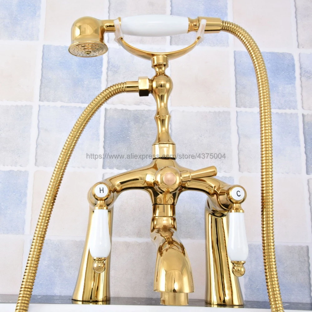 Bathtub Faucets Deck Mounted Golden Bathtub Faucet With Hand Shower Bathroom Bath Shower Faucets Ntf792
Bathtub Faucets Deck Mounted Golden Bathtub Faucet With Hand Shower Bathroom Bath Shower Faucets Ntf792