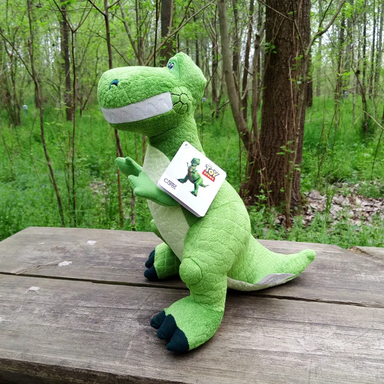 

14" Plush Toy story Rex the Green Dinosaur Hold the dragon stuffed plush toys for children gift