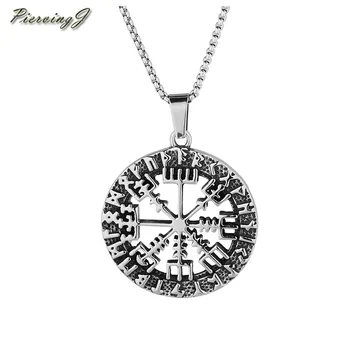 PiercingJ Stainless Steel Viking Odin's Symbol of Norse Runic pendant Vegvisir Compass Talisman Helmet Horror Protection Pendant
PiercingJ Stainless Steel Viking Odin's Symbol of Norse Runic pendant Vegvisir Compass Talisman Helmet Horror Protection Pendant