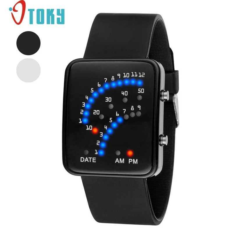 Novel Design Hot Women Mens Futuristic Japanese Style Multicolor LED Sport Wrist Watch May26 Dropshipping
Novel Design Hot Women Mens Futuristic Japanese Style Multicolor LED Sport Wrist Watch May26 Dropshipping