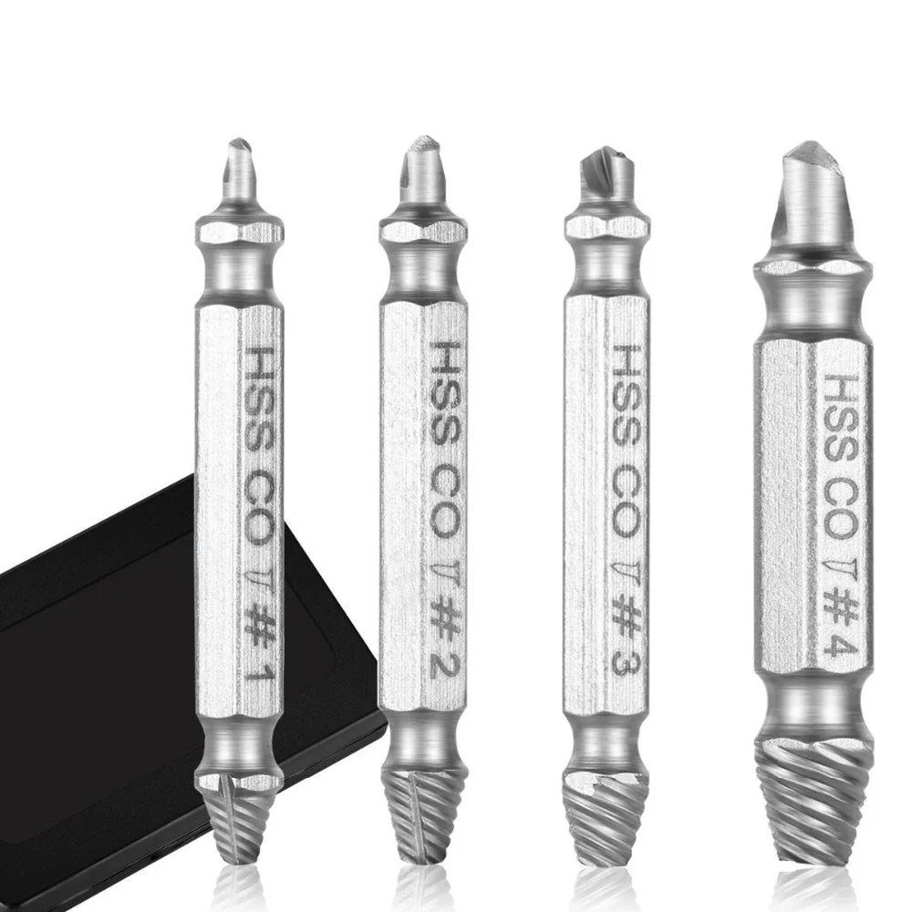 4 Pieces Damaged Screw Extractor Tool Sets for Easily Remove Stripped Broken or Damaged Hardness Screw
4 Pieces Damaged Screw Extractor Tool Sets for Easily Remove Stripped Broken or Damaged Hardness Screw