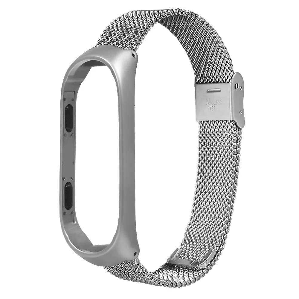Носимые устройства для Xiaomi Mi Band 3 из нержавеющей стали Миланская Роскошная