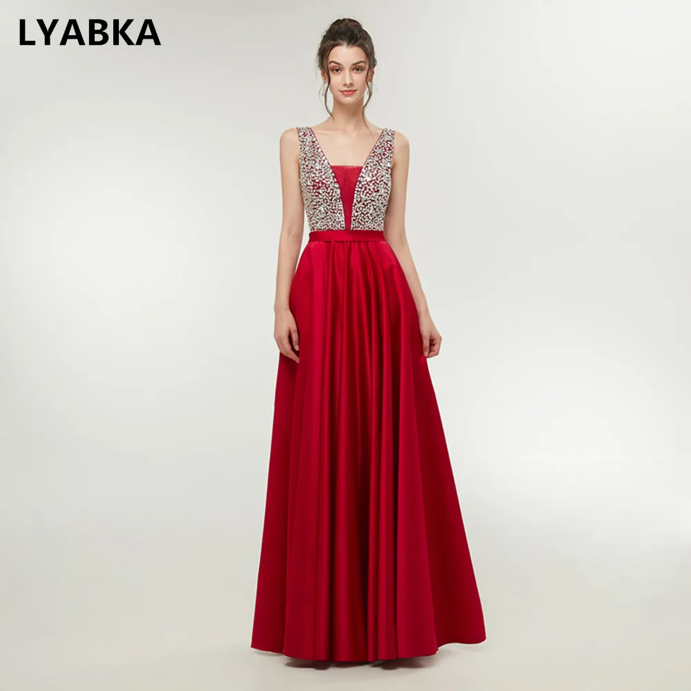 V-Neck Evening Dress Elegant Robe De Soiree Satin Sequined Evening Dresses Long Dress 2019 Reflective Dress Vestido De Festa
V-Neck Evening Dress Elegant Robe De Soiree Satin Sequined Evening Dresses Long Dress 2019 Reflective Dress Vestido De Festa