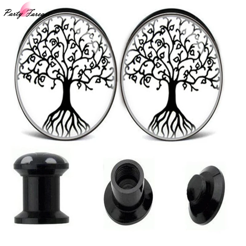 Partyfareast Dream Tree Ear Plugs Flared Women Ear Plugs And Tunnels Body Piercing Tree Of Life Ear Expansion Jewelry 2018
Partyfareast Dream Tree Ear Plugs Flared Women Ear Plugs And Tunnels Body Piercing Tree Of Life Ear Expansion Jewelry 2018