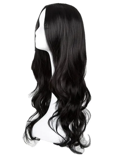 

Black Wig Fei-Show Synthetic Heat Resistant Long Curly Middle Part Line Hair Costume Cos-play Halloween Carnival Party Hairpiece