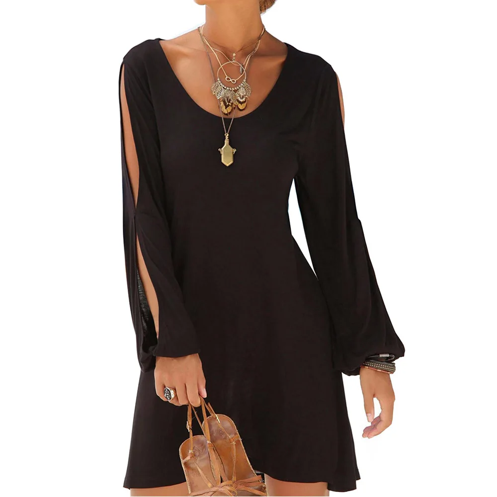 Women Dresses 2019 Long Sleeve Summer Ladies Casual Black Plus Size Loose Dress Boho Beach Dress Vestidos De Fiesta
Women Dresses 2019 Long Sleeve Summer Ladies Casual Black Plus Size Loose Dress Boho Beach Dress Vestidos De Fiesta