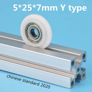 5pcs 5*25*7mm Y type convex nylon pulley plastic bearings for 3D printer standard 2020 Aluminum profile wrapped rubber wheel
5pcs 5*25*7mm Y type convex nylon pulley plastic bearings for 3D printer standard 2020 Aluminum profile wrapped rubber wheel