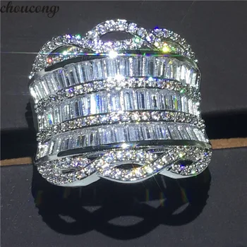 choucong Luxury Big Ring T shape 5A Zircon Cz 925 Sterling silver Engagement Wedding Band Rings for women men Finger Jewelry
choucong Luxury Big Ring T shape 5A Zircon Cz 925 Sterling silver Engagement Wedding Band Rings for women men Finger Jewelry