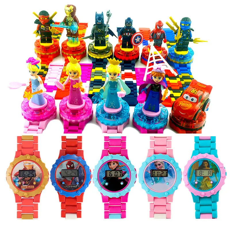 Super Hero Spiderman Ironman Batman Hulk Hello Kitty Watch Building Blocks Figures Bricks Kid Toys for Children Block Watch
Super Hero Spiderman Ironman Batman Hulk Hello Kitty Watch Building Blocks Figures Bricks Kid Toys for Children Block Watch