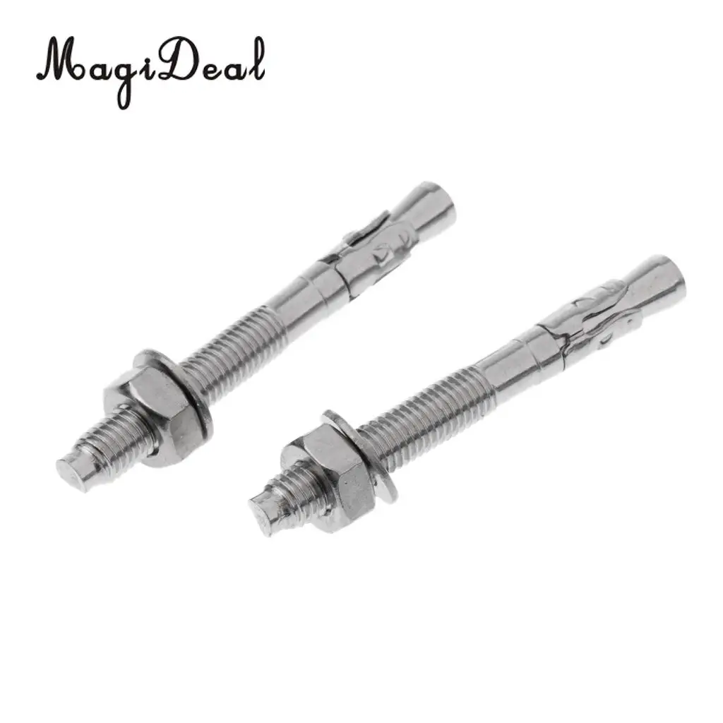 MagiDeal 2pcs 25KN Rock Climbing Anchor Hanger & Expansion Bolt Nut Safety Gear Set