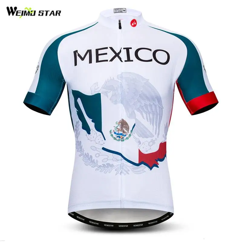 MEXICO FLAG Cycling Jersey Shirt Retro Bike Ropa Ciclismo MTB Maillot