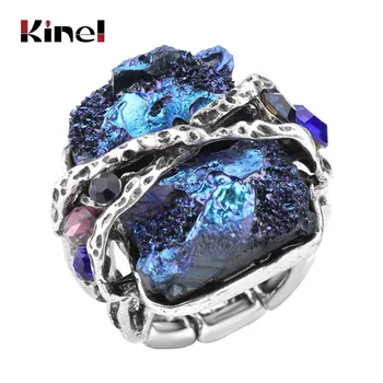 Kinel Natural Stone Ring Vintage Jewelry Antique Silver Color Unique Punk Rock Crystal Stretch Ring Wholesale Dropshipping
Kinel Natural Stone Ring Vintage Jewelry Antique Silver Color Unique Punk Rock Crystal Stretch Ring Wholesale Dropshipping