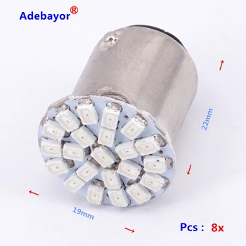 20x 22 SMD 22 3020 led 1157 BAY15D P21/4W P21/5W 7528 1206 auto Car turn signal lamp Brake tail parking Light super bright
20x 22 SMD 22 3020 led 1157 BAY15D P21/4W P21/5W 7528 1206 auto Car turn signal lamp Brake tail parking Light super bright