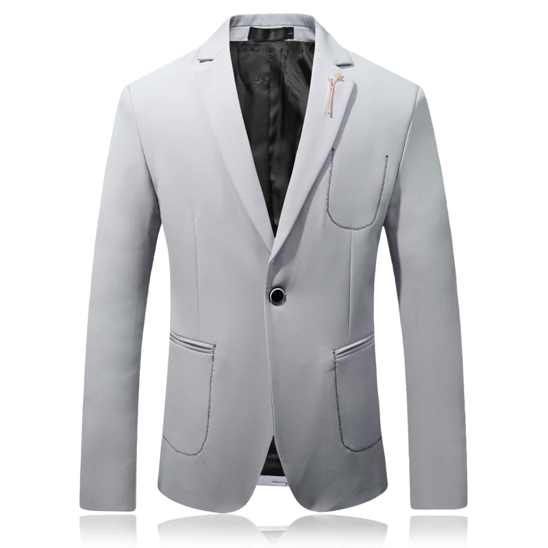 Suit Men's Fashion Solid Color Slim Ming Series Line Digging Bag Round Hem Metal Decoration Single Button Business Casual Suit
Suit Men's Fashion Solid Color Slim Ming Series Line Digging Bag Round Hem Metal Decoration Single Button Business Casual Suit