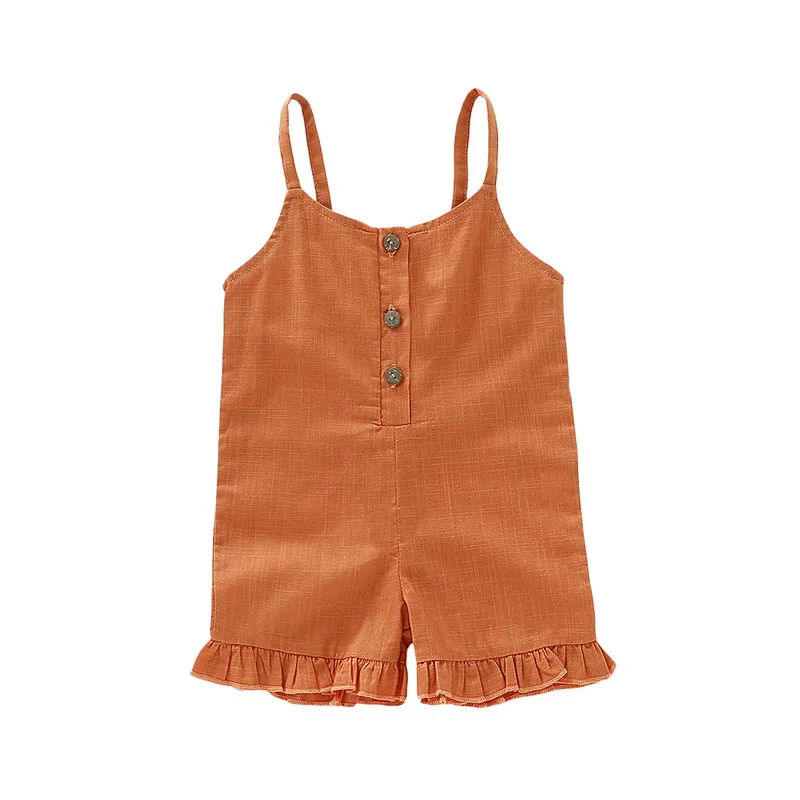 Kids Toddler Baby Girl Polyester Solid Color Sling Romper One Pieces Children Jumpsuit Clothing Summer Beach Straight ClothesD25
Kids Toddler Baby Girl Polyester Solid Color Sling Romper One Pieces Children Jumpsuit Clothing Summer Beach Straight ClothesD25