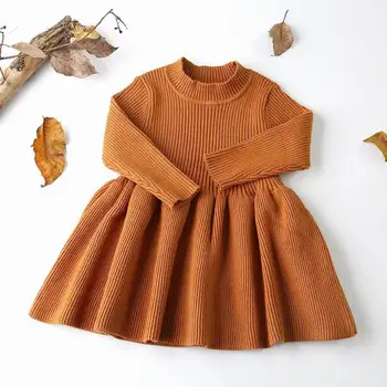 Wholesale Baby Girl Dress Solid Color Knitted Cotton Long Sleeve Warm Sweater Dress Children Clothing 0-3 Years FY001
Wholesale Baby Girl Dress Solid Color Knitted Cotton Long Sleeve Warm Sweater Dress Children Clothing 0-3 Years FY001