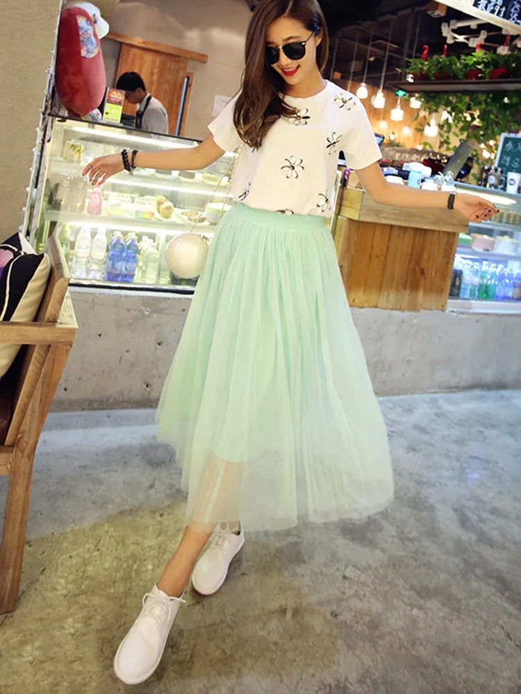 FYYIYI Bohemian Spring Summer Mesh Tutu Skirt Solid Patchwork Hollow Out Long Skirt Fashion High Waist Soft Loose Skirt One Size
FYYIYI Bohemian Spring Summer Mesh Tutu Skirt Solid Patchwork Hollow Out Long Skirt Fashion High Waist Soft Loose Skirt One Size