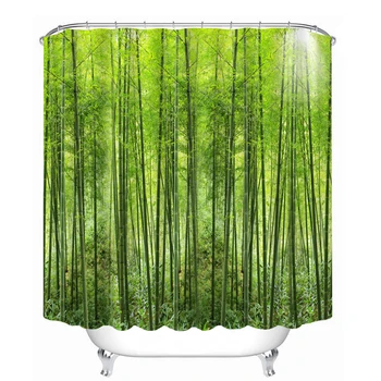 Shower Curtains Bamboo Forest and Sunshine Pattern Bathroom Curtain Waterproof Thickened Bath Curtain Customizable
Shower Curtains Bamboo Forest and Sunshine Pattern Bathroom Curtain Waterproof Thickened Bath Curtain Customizable