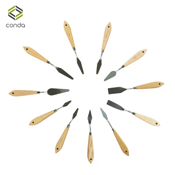 CONDA 11Pcs Wood Palette Knife Painting Stainless Steel Spatula Palette Knife For Artist Oil Paint Tools Metal Knives Blade
CONDA 11Pcs Wood Palette Knife Painting Stainless Steel Spatula Palette Knife For Artist Oil Paint Tools Metal Knives Blade