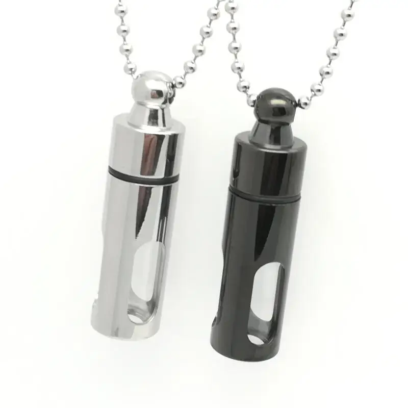 New Fashion Titanium Storage Bottle Perfume Bottles Necklace Glass Cylinder Tube Ashes Urn Lover Cremation Keepsake Jewelry
New Fashion Titanium Storage Bottle Perfume Bottles Necklace Glass Cylinder Tube Ashes Urn Lover Cremation Keepsake Jewelry