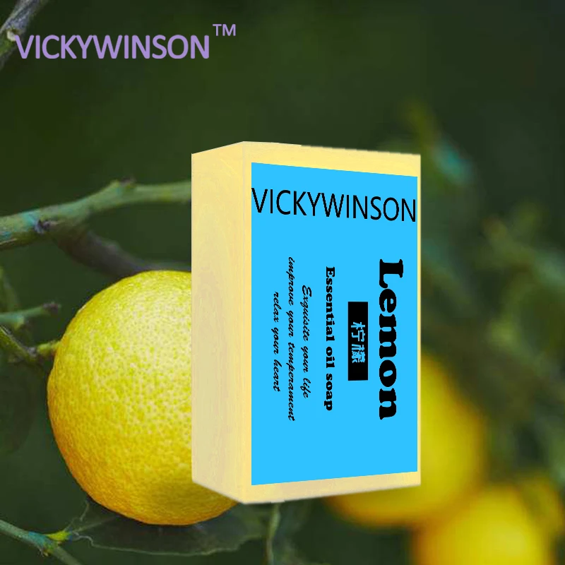 VICKYWINSON 100% натуральное лимонное масло мыло ручной работы очищающее кожу для мытья