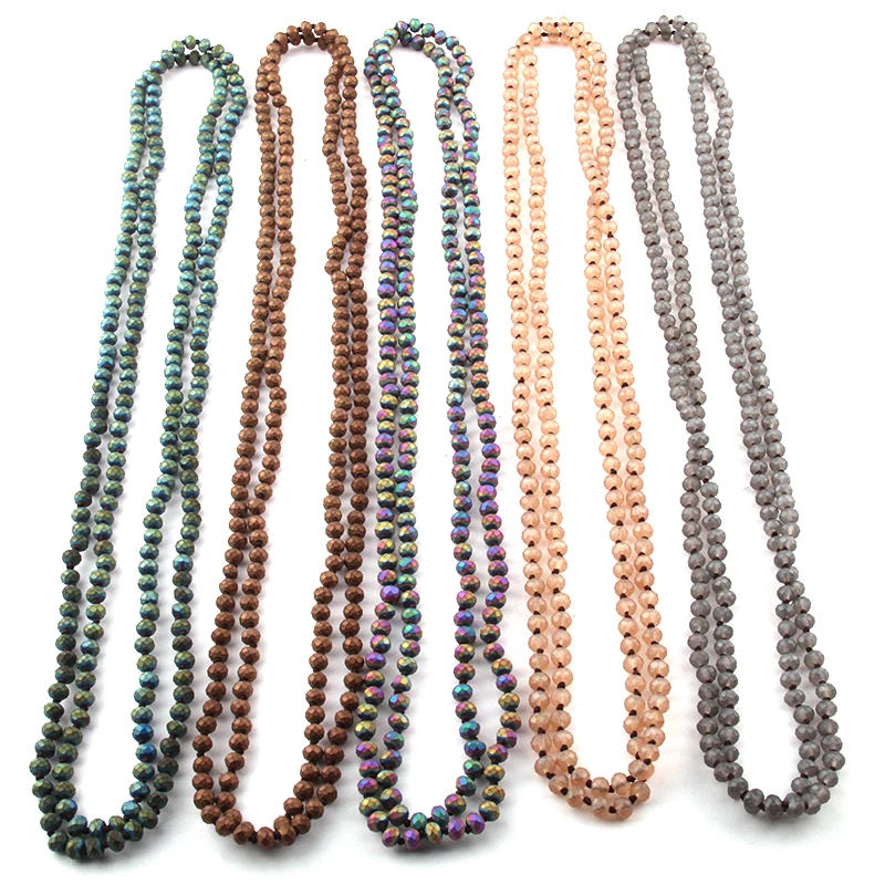 Free Shipping Bohemian Tribal Jewelry 6mm Frosted Crystal Long knotted Glass Necklace
Free Shipping Bohemian Tribal Jewelry 6mm Frosted Crystal Long knotted Glass Necklace