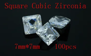 MRHUANG Shine!100pcs/pack Grade AAA Crystal Clear CZ Cubic Square Shape 7*7MM Zirconia Stone DIY Beads For earring ring Jewelry
MRHUANG Shine!100pcs/pack Grade AAA Crystal Clear CZ Cubic Square Shape 7*7MM Zirconia Stone DIY Beads For earring ring Jewelry